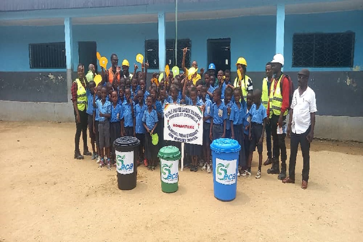 Sensibilisation sur la gestion des déchets à l'école publique de Bonantone
